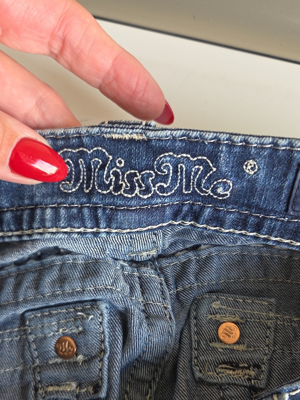 Miss Me Skinny Jeans Signature Rise Skinny Jeans Bling Women 31 - Picture 3 of 7